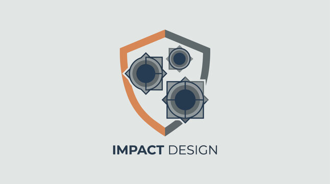 Gas burner emblem logo design concept.