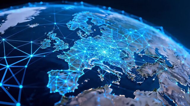 Global network connections on Earth