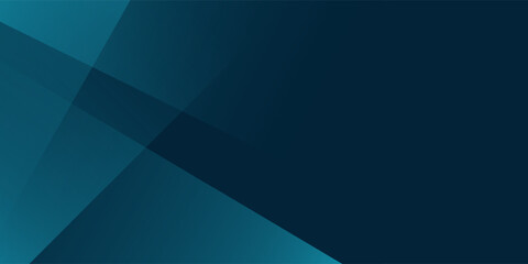 Obraz premium Blue modern abstract wide banner with geometric shapes. Dark blue abstract background with diagonal lines.