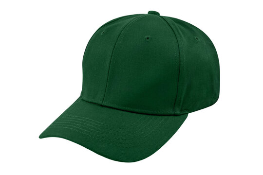 1 Green Basecap isolated on white background