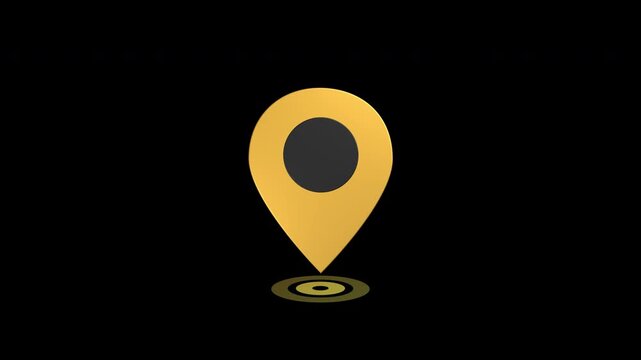 gold map location 3d alpha 4k