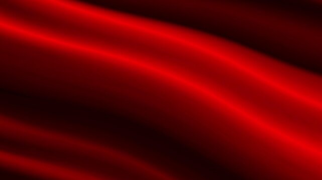 Smooth silk fabric surface with ripples and folds on the tissue Holographic Pastel Background. Abstract wavy red fabric texture. Liquid holographic landscape background. Abstract waving strawberry