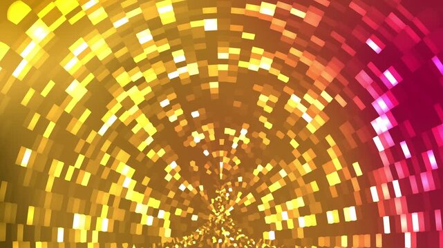 Yellow and pink square vortex design. Suitable for backgrounds, abstract concepts, graphic design, and digital art projects.