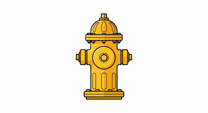A bright yellow fire hydrant, an essential piece of public safety equipment