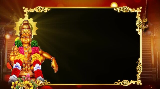 Lord Ayyappan Golden Idol Devotional Video Template