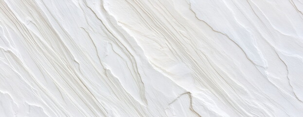 Obraz premium Abstract white marble texture with wavy layered veins. Natural stone surface pattern for background design and interior concepts. Elegant minimalist illustration of light rocky