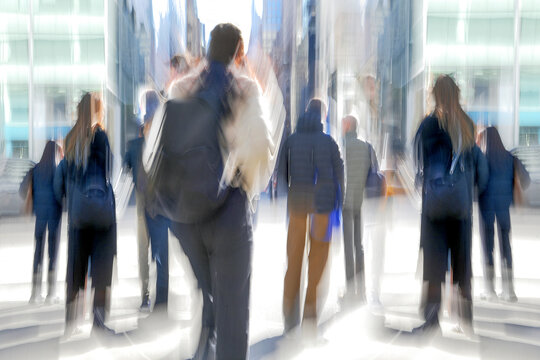group of business people in the street