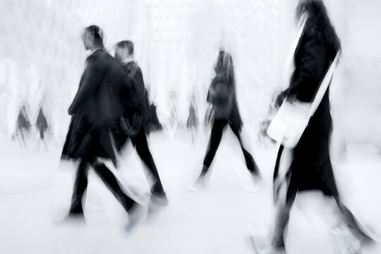 group of business people in the street