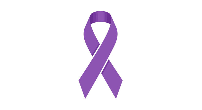 Purple Awareness Ribbon Symbolizing Support and Solidarity