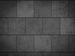 Fototapeta premium Texture of grey marble tiles on a floor with vignetted edges and natural stone details.
