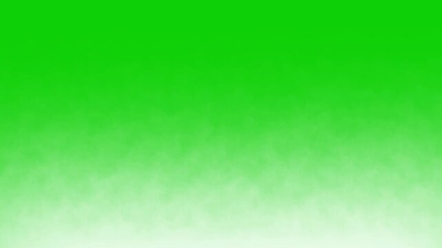 Fog Mist Effect on Bright Green Screen Background, Floating Atmospheric Smoke Overlay 4K