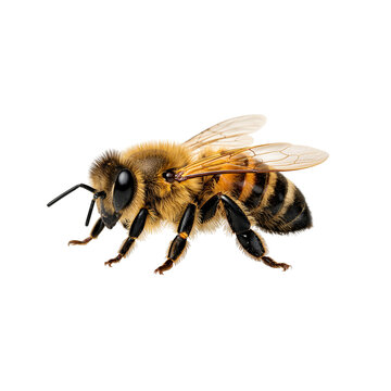 bee on white background