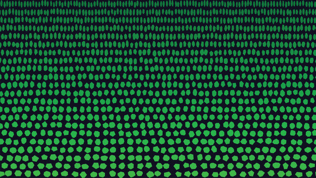 Abstract geometric pattern, vibrant green irregular polygonal shapes on dark background, modern digital seamless texture, organic tessellation