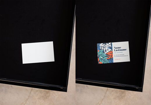 Mockup Of Customized Eu Business Card
