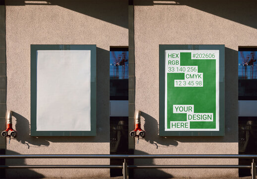 Mockup Of Customizable Vertical Sign On Building