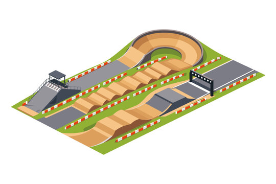 BMX Track Isometric View
