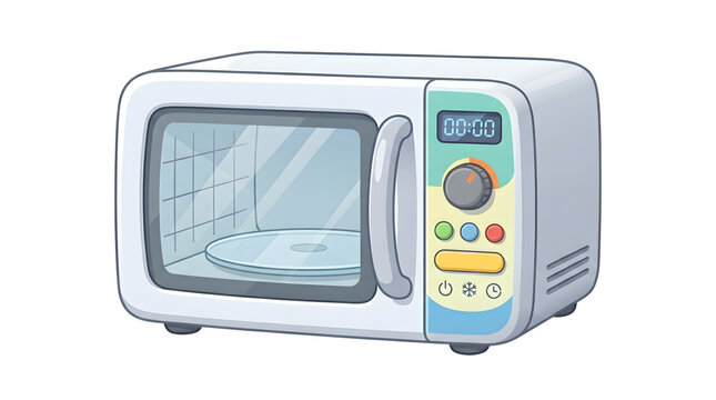 Modern Microwave Oven with Digital Display.