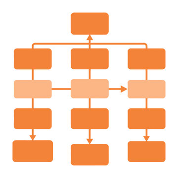 Vector graphic illustrating a complex flowchart with multiple branches and decision points