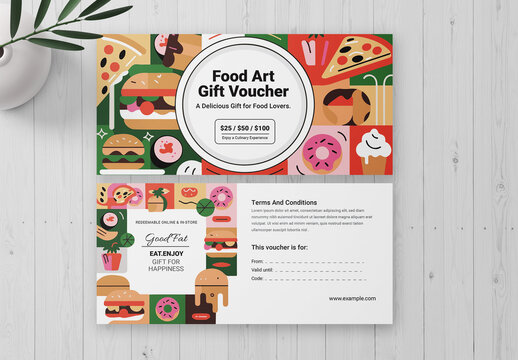 Food Gift Voucher Design