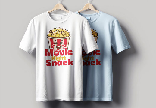 Popcorn Cinema Snack Food Art Tshirt