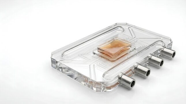 3D lung on a chip microfluidic device for biotechnology research