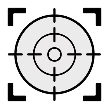 Vector graphic of a target symbol with crosshairs and corner brackets
