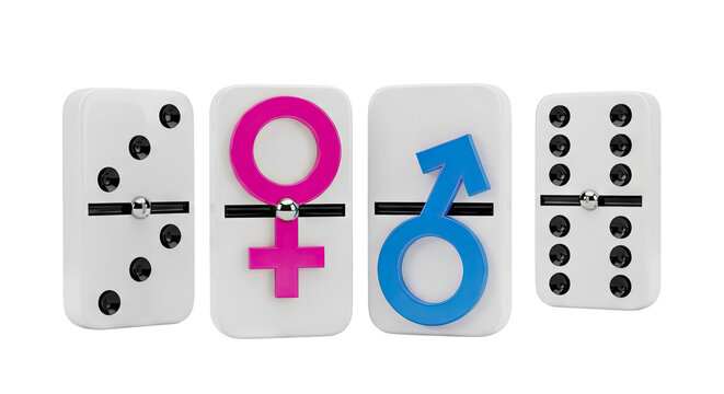 Dominoes with Gender Symbols