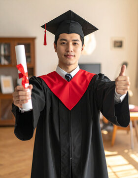 graduate with diploma