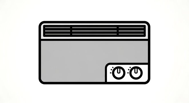 Air conditioner control panel icon.