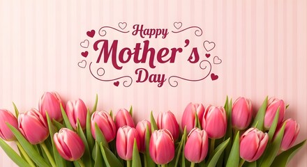 Fototapeta premium Happy mother's day floral greeting card