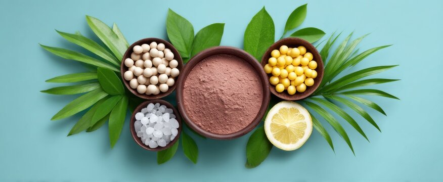 Essential nutrients and trace minerals for a balanced diet and healthy living vibe