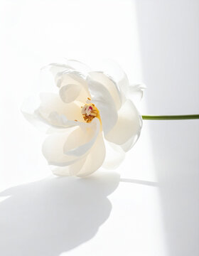 white flower in vase