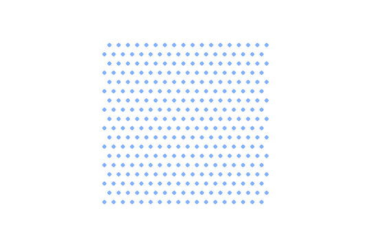 Abstract blue dot pattern on white background.