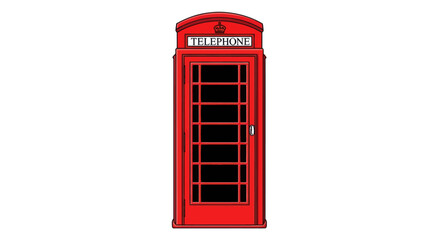 Obraz premium Classic British Red Telephone Box Door.