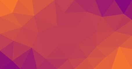 Obraz premium Orange Pink and Violet Low polygonal background Triangular Texture Geometric design