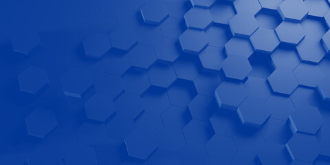 Obraz premium blue 3d rendering of Abstract Honeycomb Design Futuristic design.
