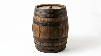 Fototapeta premium Rustic oak barrel for vintage wine or whiskey storage