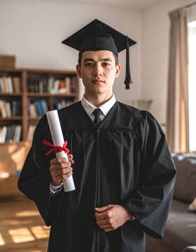 graduate with diploma