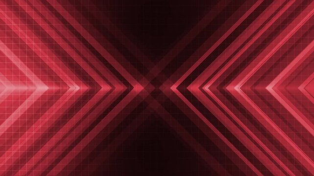Neon chevron gradient arrows meeting at center background animation