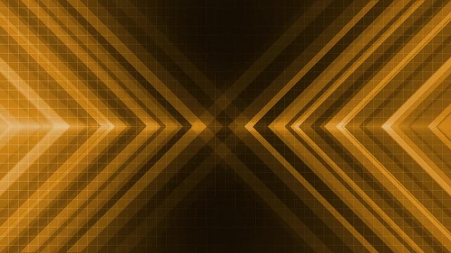 Neon chevron gradient arrows meeting at center background animation