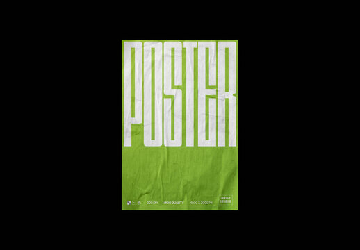 Worn Poster Mockup