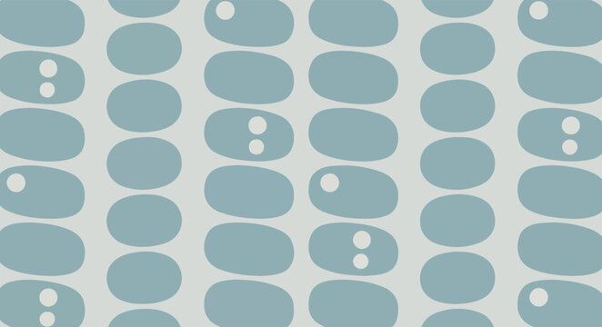 Minimalist repeating pattern of light blue horizontal oval shapes on a soft neutral grey background.
