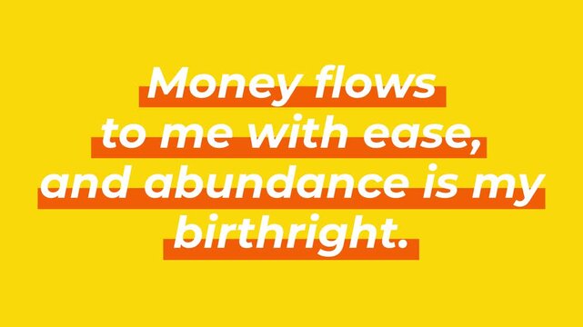 Effortless Money Flow Abundance Affirmation Quote in Serene Typography.