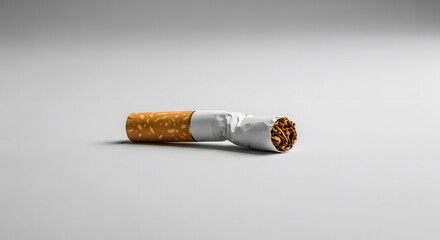 Obraz premium A Squished and Broken Cigarette Symbolizing World No Tobacco Day Campaign
