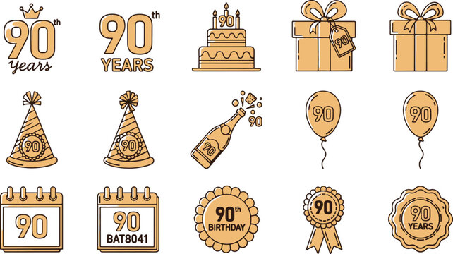 Happy Birthday to you Happy 90th Birthday sottobicchieri a forma