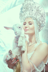 Naklejka premium Fairy Tale Bride Goat