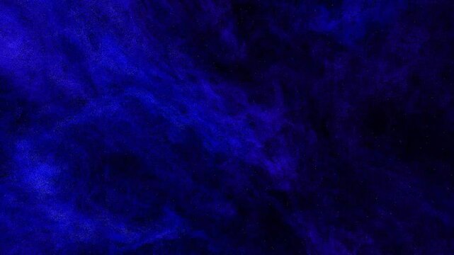 A dark blue abstract background featuring a textured galaxy design with smoke, bright lightning light, and a swirling storm of clouds across a deep space night sky wallpaper