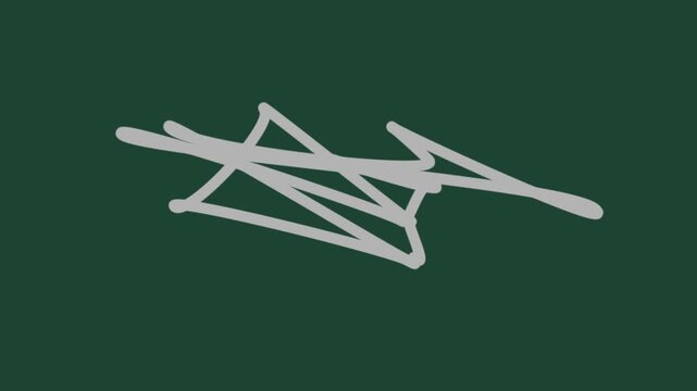 Minimalist neon wireframe triangle logo animation on black background for tech branding