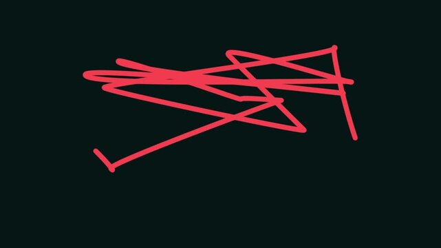 Neon red checkmark symbol glowing on black background for success and approval concepts