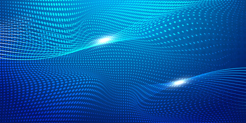 Fototapeta premium abstract technology particles mesh background 